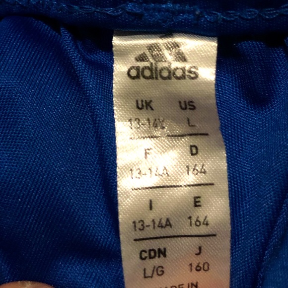 ADIDAS | Blue Youth Large Athletic Shorts - Picture 2 of 2